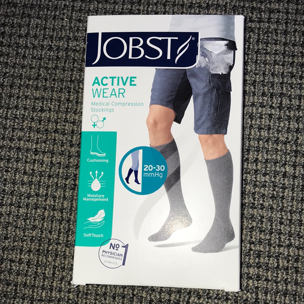 Active Wear Mens Gray Compression KneeHigh Socks  2030 Mmhg